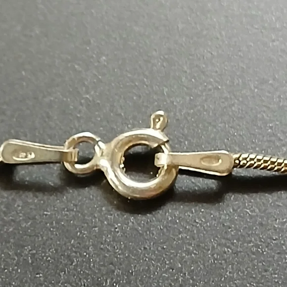 ✨️Bali Carnelian 925 SS Oxidized Pendant With 1 mm 925 Snake Chain✨️ - Picture 9 of 11